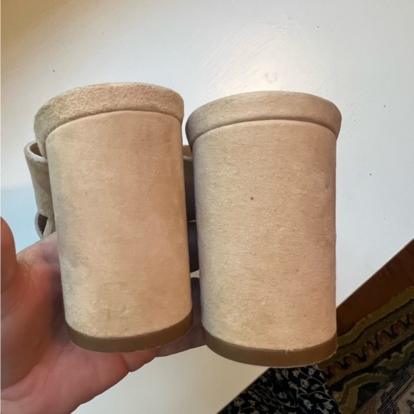 Stuart Weitzman Galene Suede Block Heel Sandals 7.5 - Picture 10 of 11